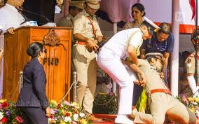 Kerala Police Commissioner Faints at Republic Day Event
