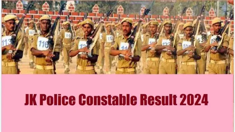 JK Police Constable Results 2024 Declared