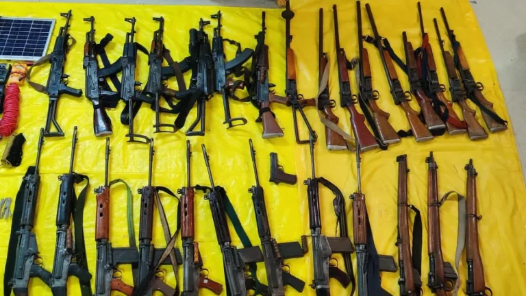 Karnataka Police Recover AK-56 and Guns from Naxal Hideouts