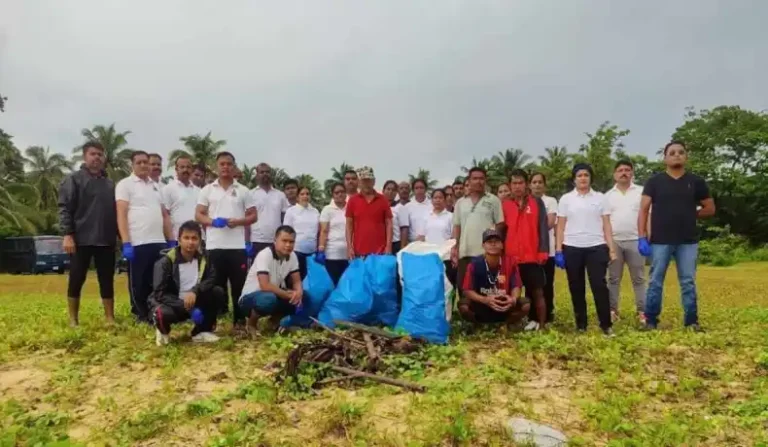 Nicobar Police Lead Cleanliness Drive for A&N Police Raising Day
