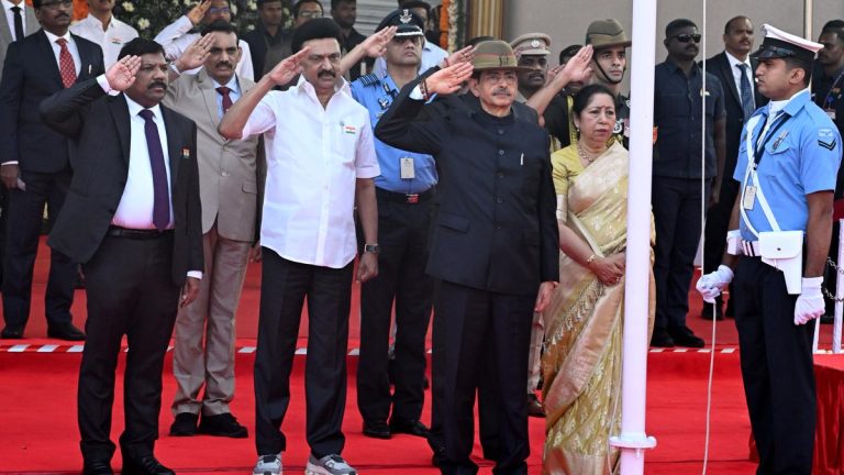 Tamil Nadu Governor Ravi Unfurls National Flag on Republic Day