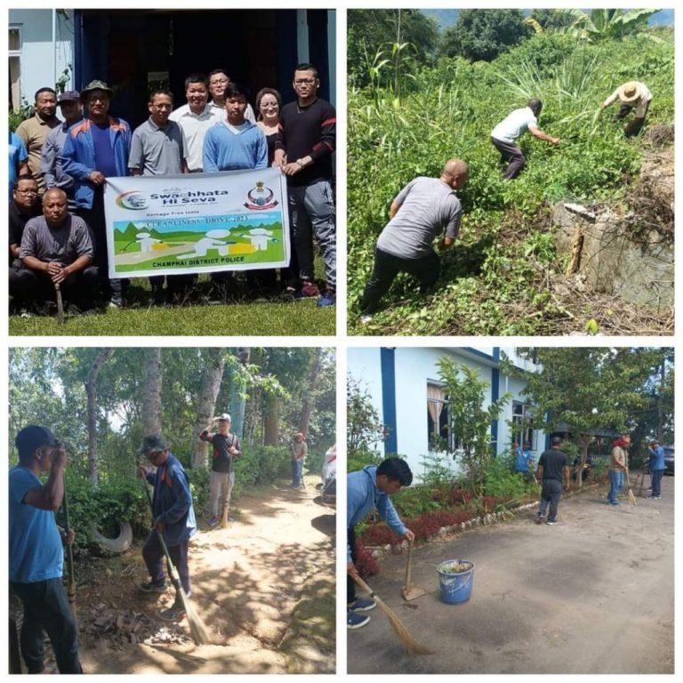 Mizoram Police Cleanliness Drive at MPRO Headquarters