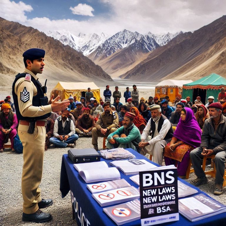 Ladakh Police Organize Awareness Camp on New Laws in Zanskar