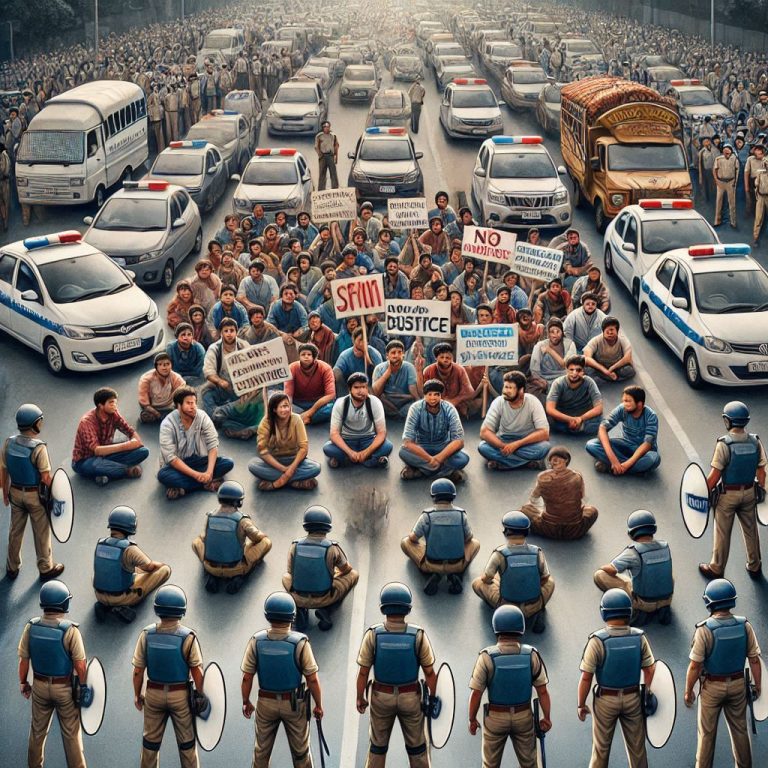 Thirty Teachers Arrested for Road Blockade Protest in Chhattisgarh