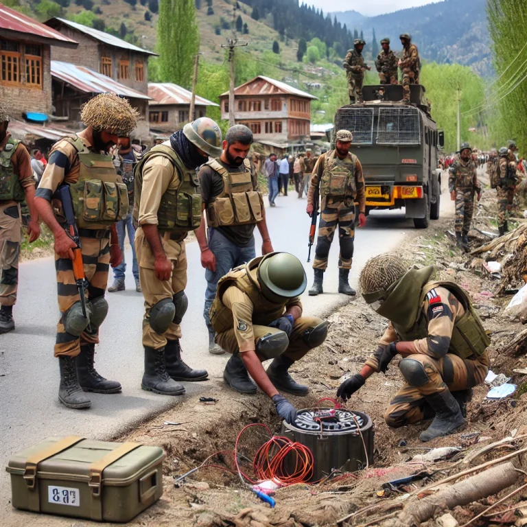 Suspected IED Discovered in South Kashmir, Security Forces on High Alert.
