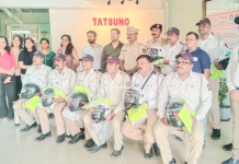 Navi Mumbai: Taloja Traffic Police Receives Safety Gear Support Through CSR Initiative by Tatsuno India